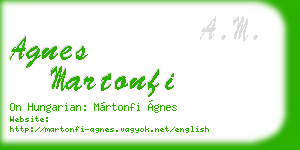 agnes martonfi business card